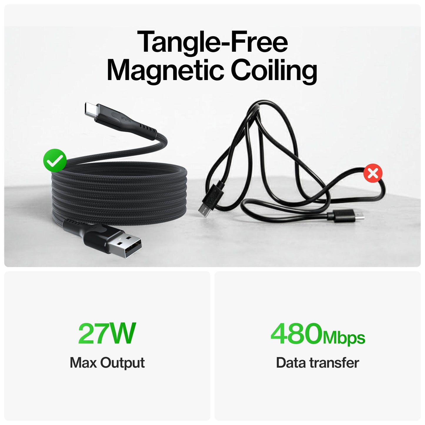 MagniFlex™ - Auto-Coil Charging Cable