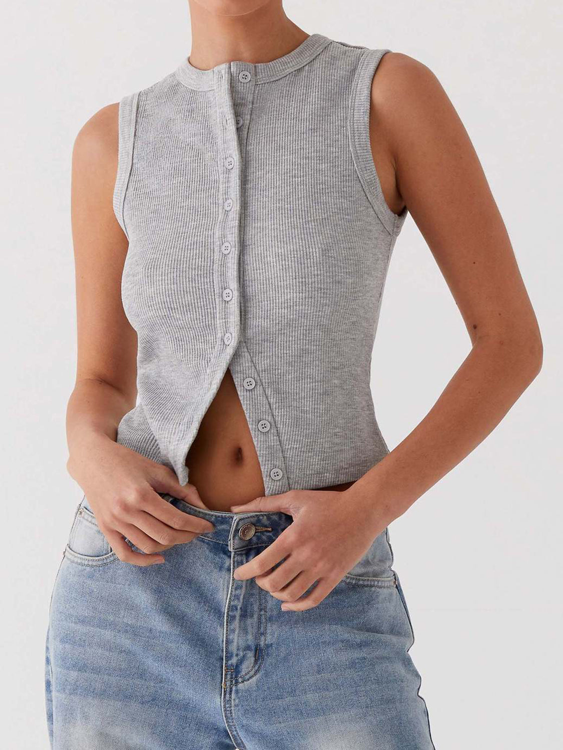 ELIÉ™ Button Up Tank Top