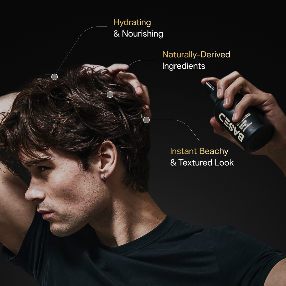 Naturally-Derived Sea Salt Texturizing Spray — Santal Sandalwood