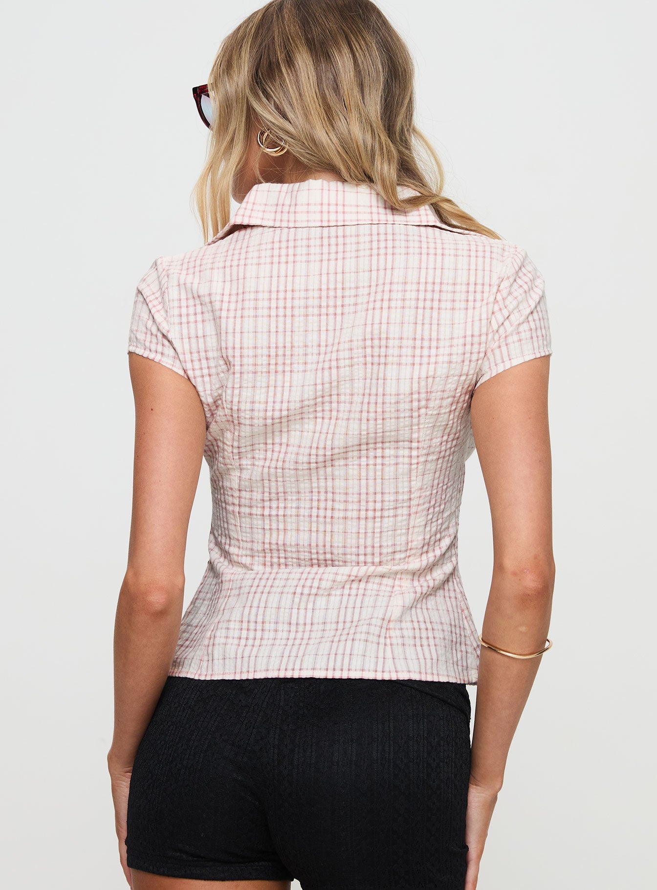 Clara Plaid Top