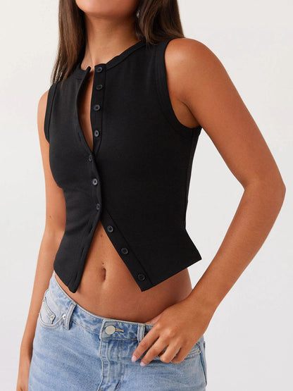 ELIÉ™ Button Up Tank Top