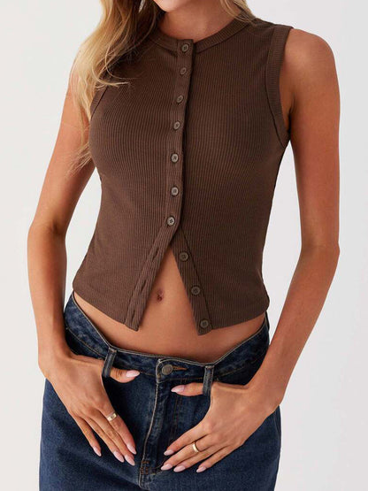 ELIÉ™ Button Up Tank Top