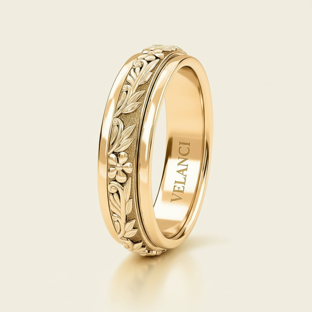 CelestiSpin™ - Moon & Star Spinner Ring