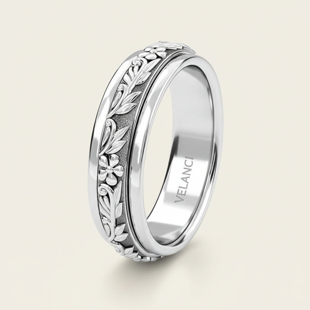 CelestiSpin™ - Moon & Star Spinner Ring