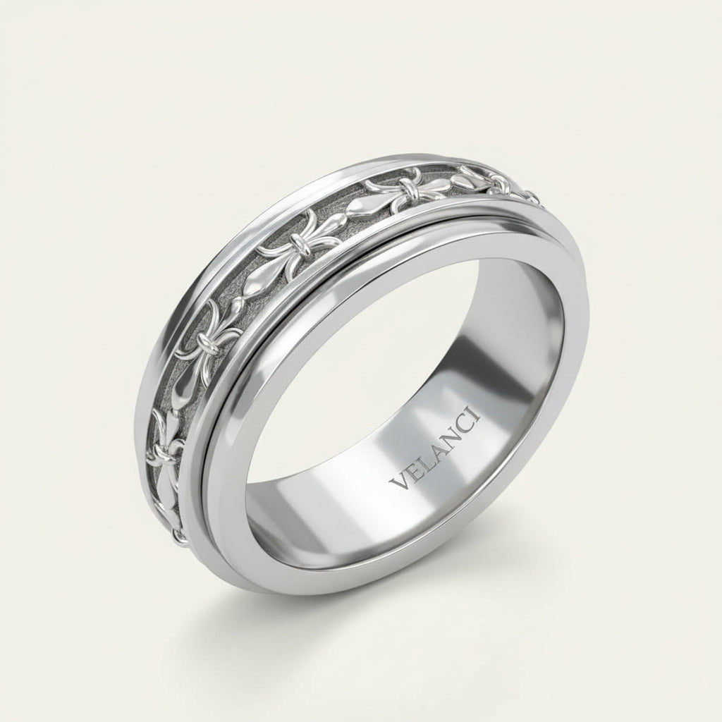 CelestiSpin™ - Moon & Star Spinner Ring