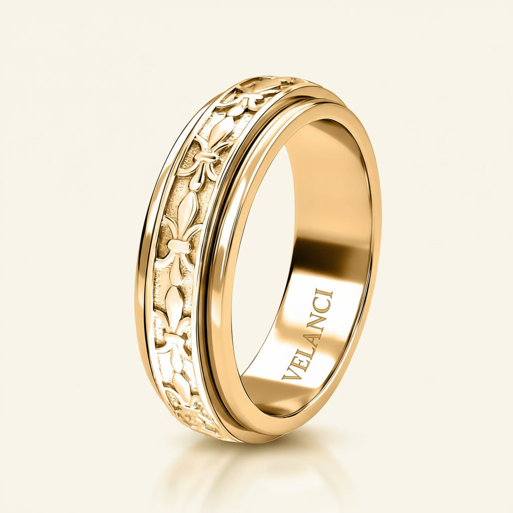 CelestiSpin™ - Moon & Star Spinner Ring