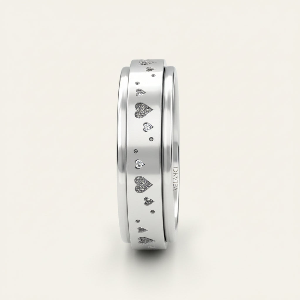 CelestiSpin™ - Moon & Star Spinner Ring