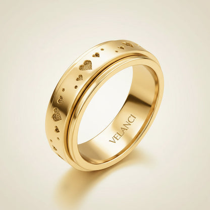 CelestiSpin™ - Moon & Star Spinner Ring
