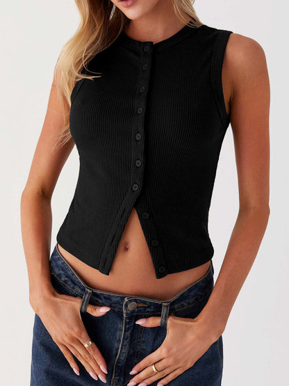 ELIÉ™ Button Up Tank Top