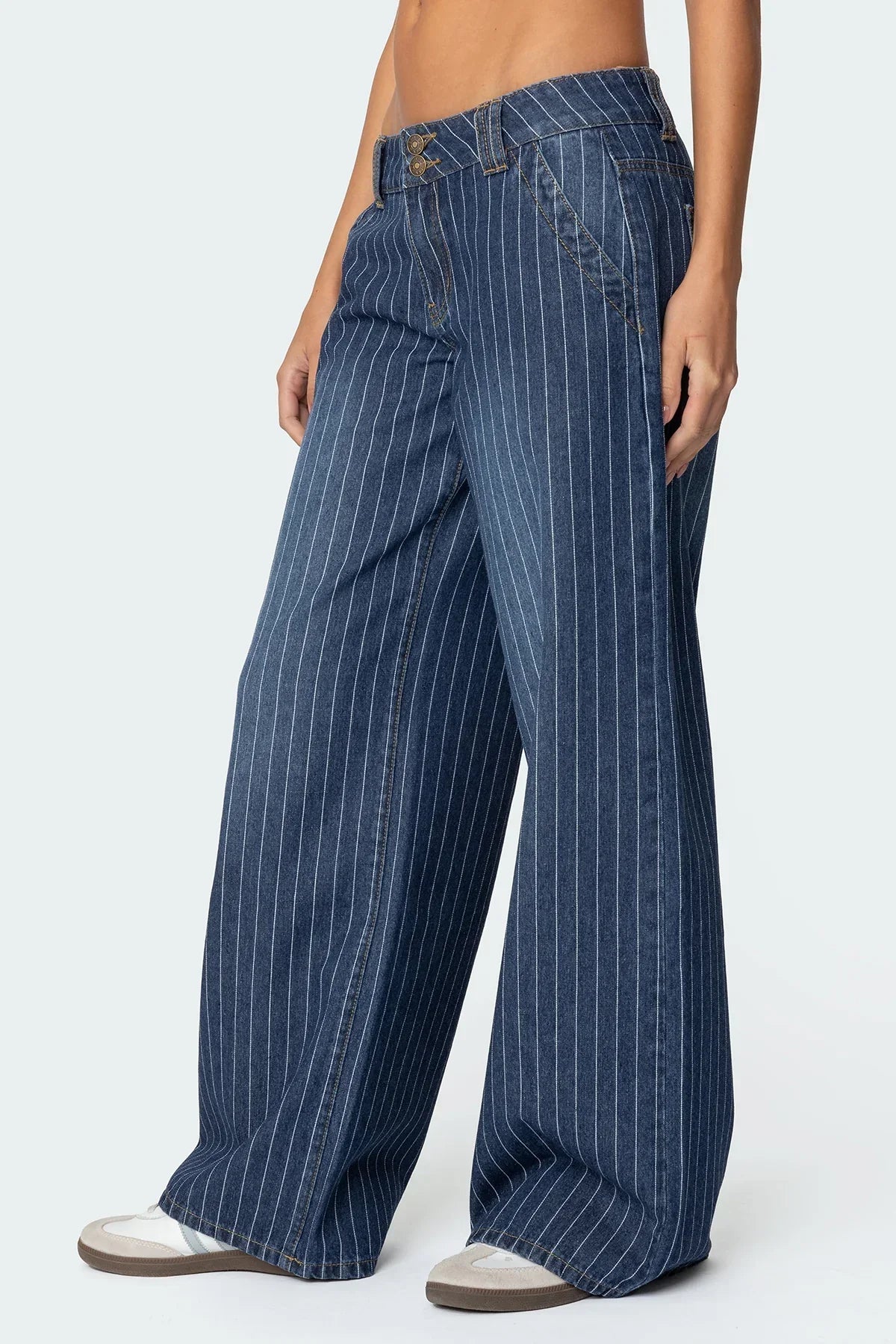 PinStripe™ Wide Leg Jeans